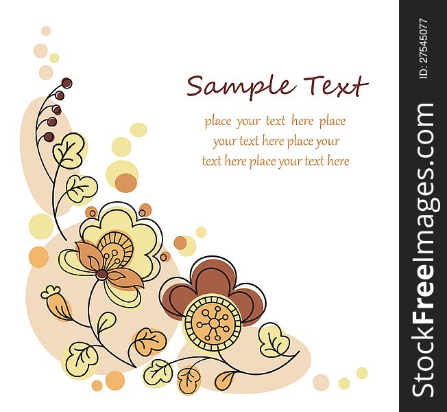 Floral decorative background. Editable vector illustration