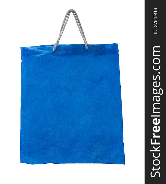 Blue bag isolated on white background