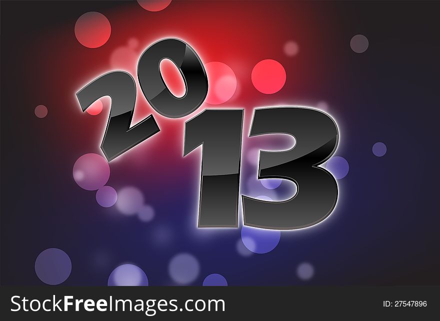 2013 Happy New Year greeting card. 2013 Happy New Year greeting card