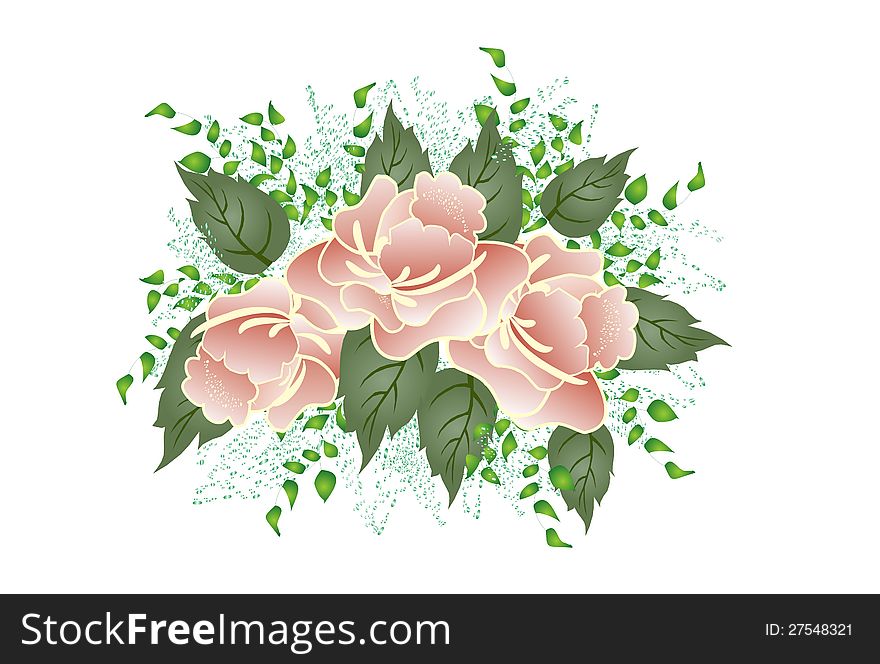 Flower arrangement with pink flowers. Flower arrangement with pink flowers