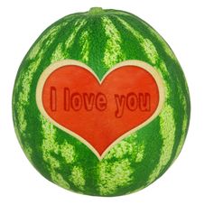 Water Melon With Heart Royalty Free Stock Photos