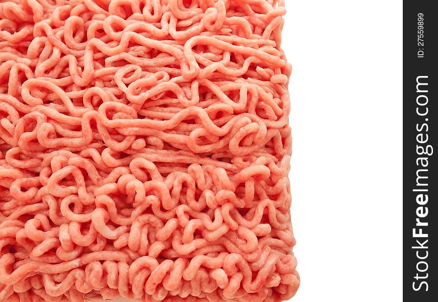 Minced meat  isolated closeup