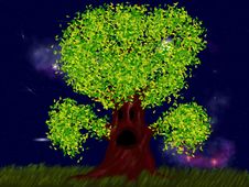 Creepy Tree With Leaves Royalty Free Stock Photo Creepy Tree With Leaves Royalty Free Stock Photo