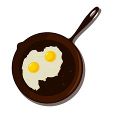 Fried Egg In A Frying Pan. Royalty Free Stock Photography Fried Egg In A Frying Pan. Royalty Free Stock Photography