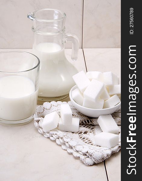 Taple food and Mediterranean diet, milk. Taple food and Mediterranean diet, milk