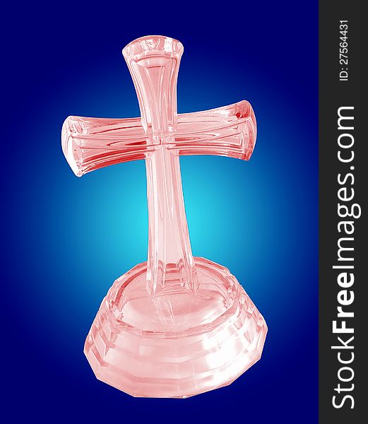 Glass cross symbols of faith in Bible. Glass cross symbols of faith in Bible