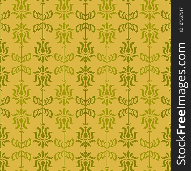 Abstract flowers seamles pattern. Vector