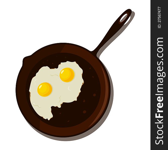 Fried Egg In A Frying Pan.