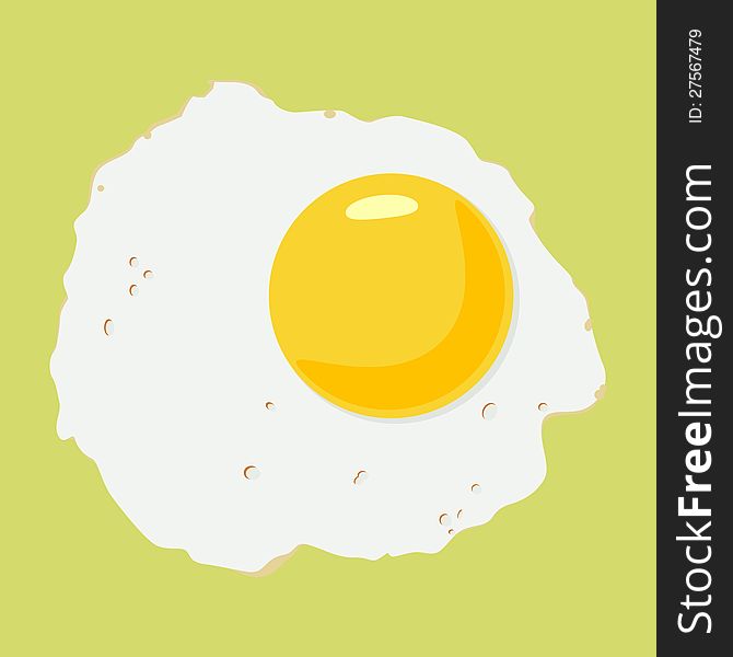 Vector illustration ov fried egg.