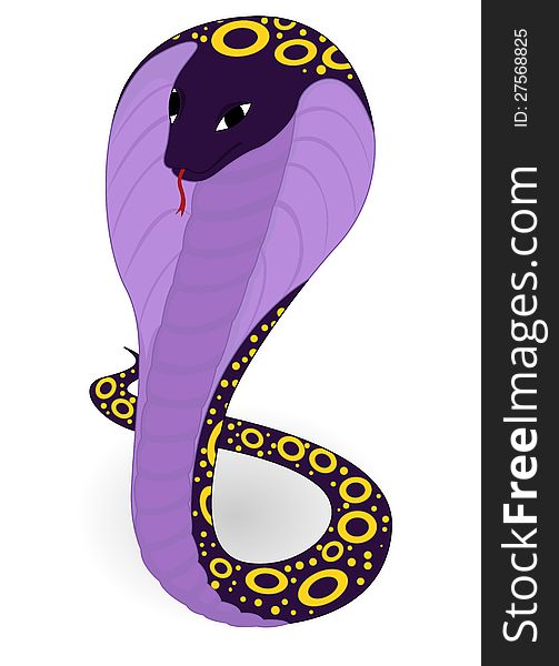 Vector illustration of the violet cobra