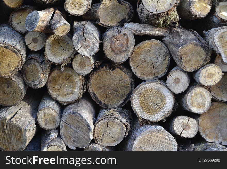 A pile off firewood, ready for the winter. A pile off firewood, ready for the winter.