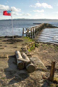 Culross Pier On The River Forth Royalty Free Stock Photography