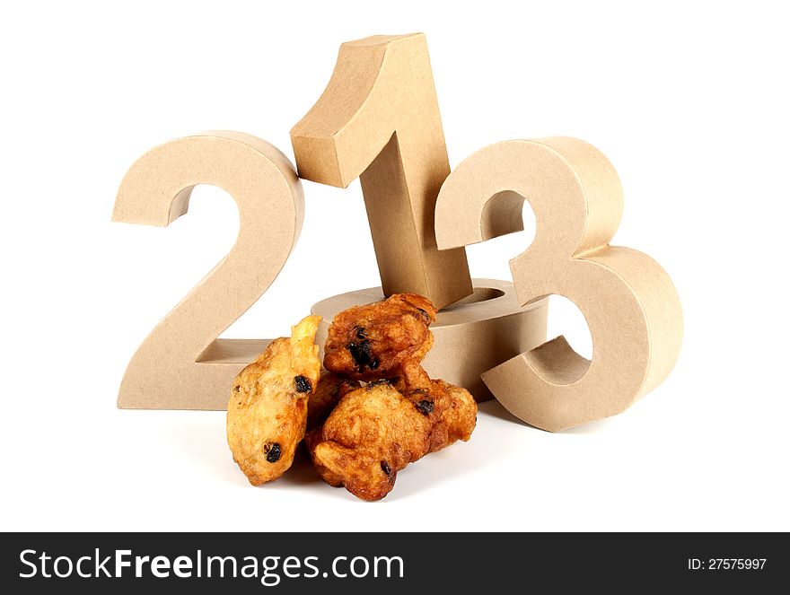 2013 In Paper 3D Numbers With Oliebollen