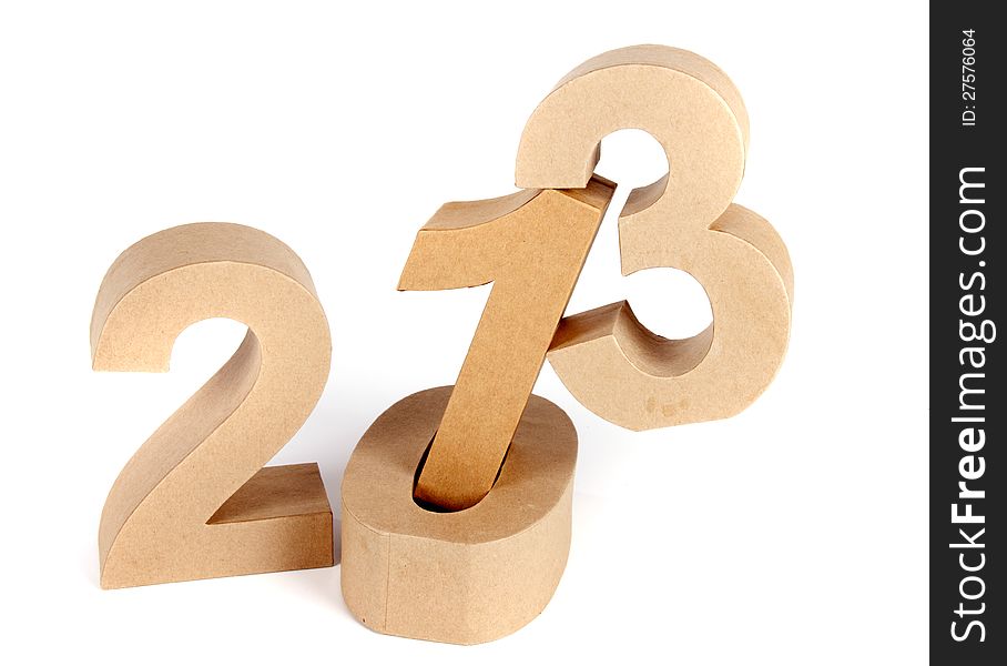 Paper numbers forming 2013 as for the new year. Paper numbers forming 2013 as for the new year