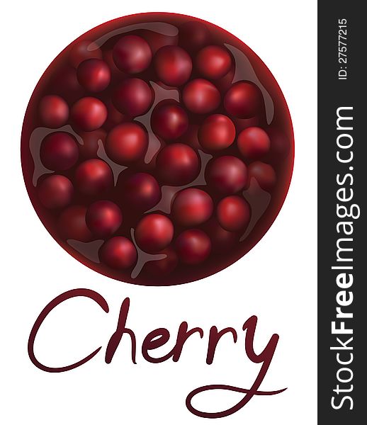 Vector illustration of cherry jam