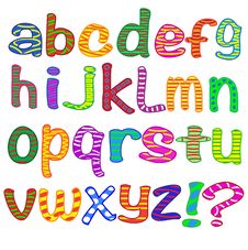 Alphabet. Letters. Stock Photos