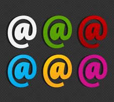 Colorful Email Labels Concept Stock Photography Colorful Email Labels Concept Stock Photography
