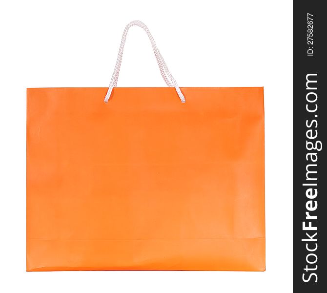 Orange Shopping Paper Bag