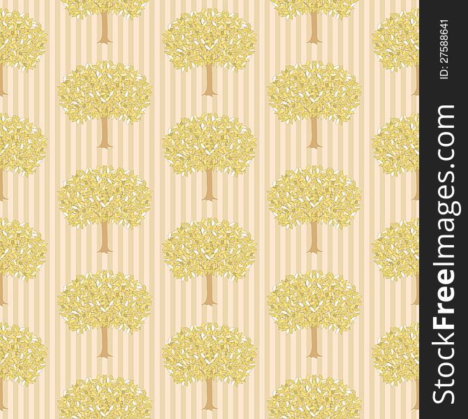 Vector illustration seamless background with trees. Vector illustration seamless background with trees.