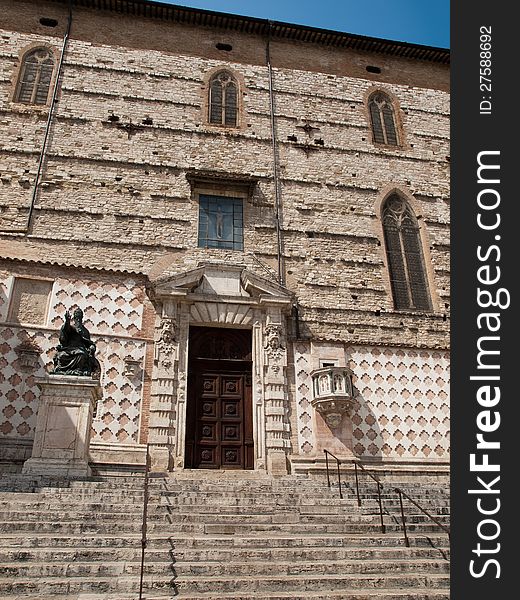 Portal of The Cathedral of San Lorenzo in Perugia. Portal of The Cathedral of San Lorenzo in Perugia
