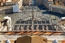 View Of St Peter S Square From Dome Of St. Peter B Stock Image View Of St Peter S Square From Dome Of St. Peter B Stock Image