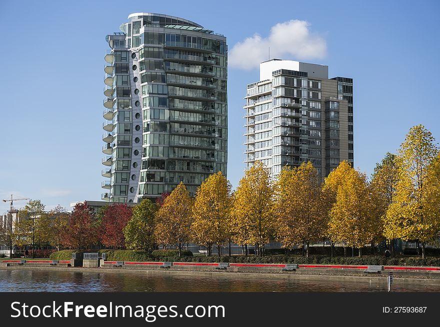 Apartment buildings in Downtown Vancouver.