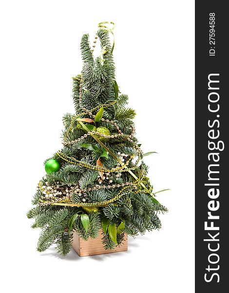 Small Christmas tree, isolated on white background