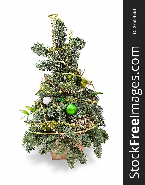 Small Christmas tree, isolated on white background