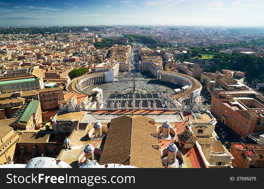 View of Rome and St Peter s Square