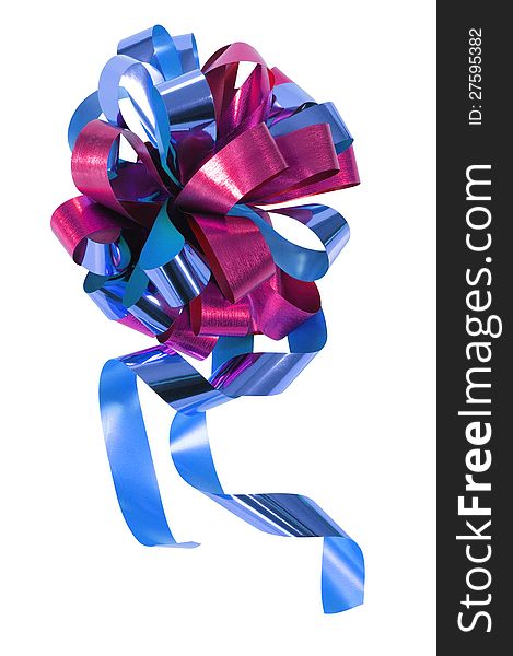Christmas bow isolated with clipping path. Christmas bow isolated with clipping path.