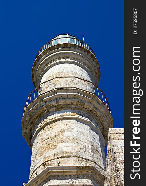 Venetian lighthouse at Chania. Crete, Greece. Venetian lighthouse at Chania. Crete, Greece