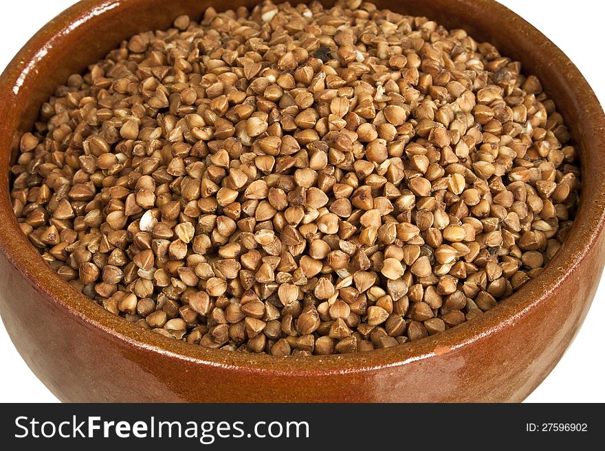 Buckwheat In Ceramic Bowl