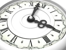 Clock. Three O Clock Stock Photo