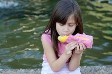Girl Eating Corn Stock Photo Girl Eating Corn Stock Photo