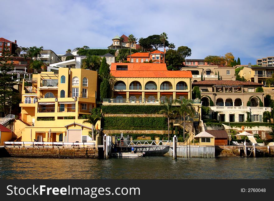 Stock photo of a seaside residential at Rose Bay, Sydney. Stock photo of a seaside residential at Rose Bay, Sydney