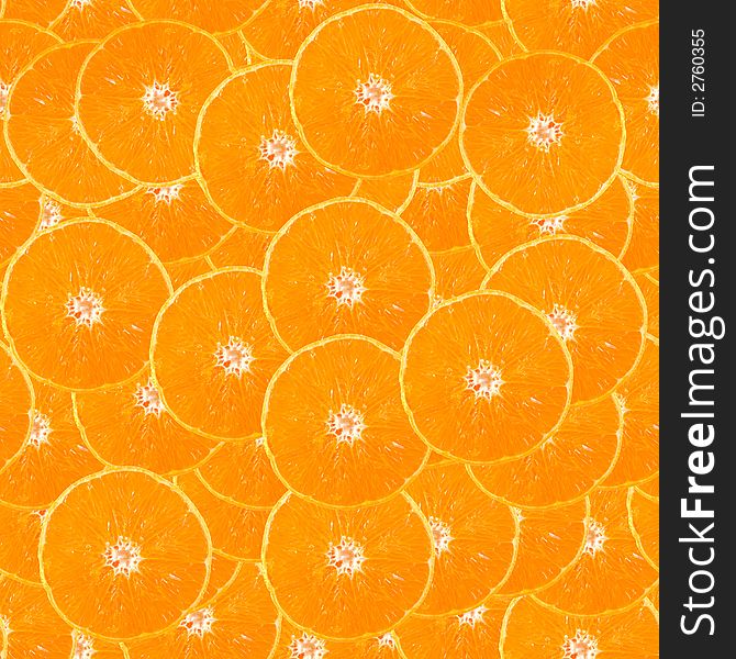 Seamless tiling orange background. Lot of oranges.