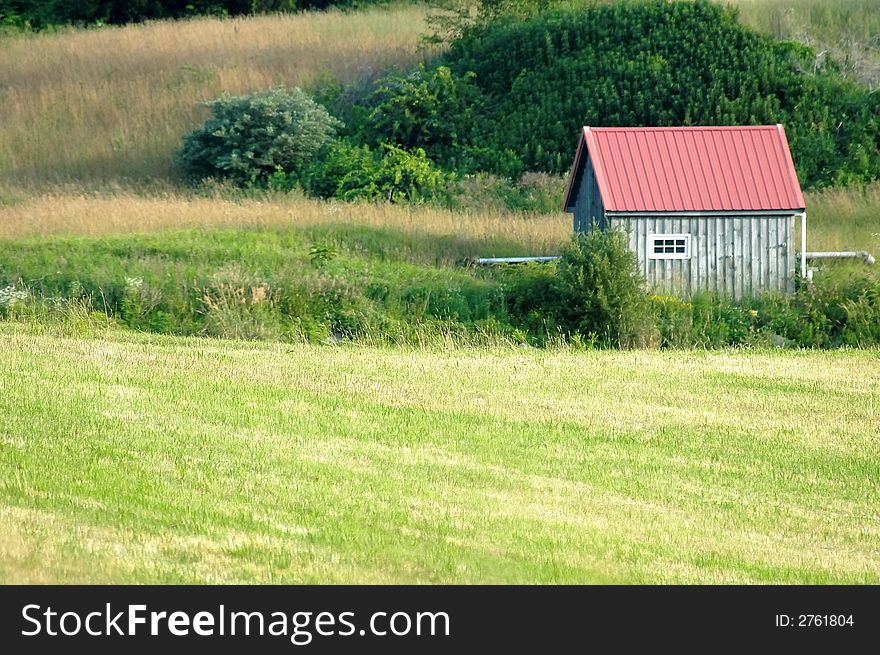 Pump house on a farm