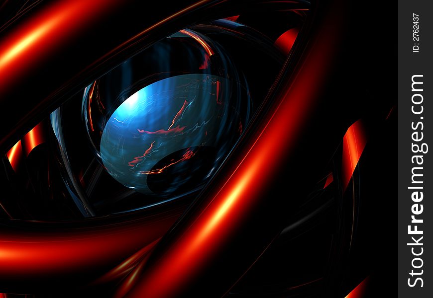 3d rendered abstract red shapes. 3d rendered abstract red shapes