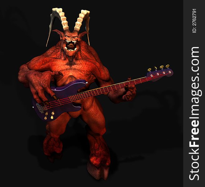 Devil Playing Guitar.satanic