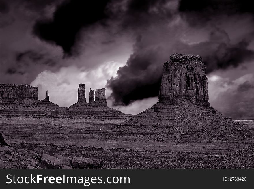 Passing Storm, Monument Valley