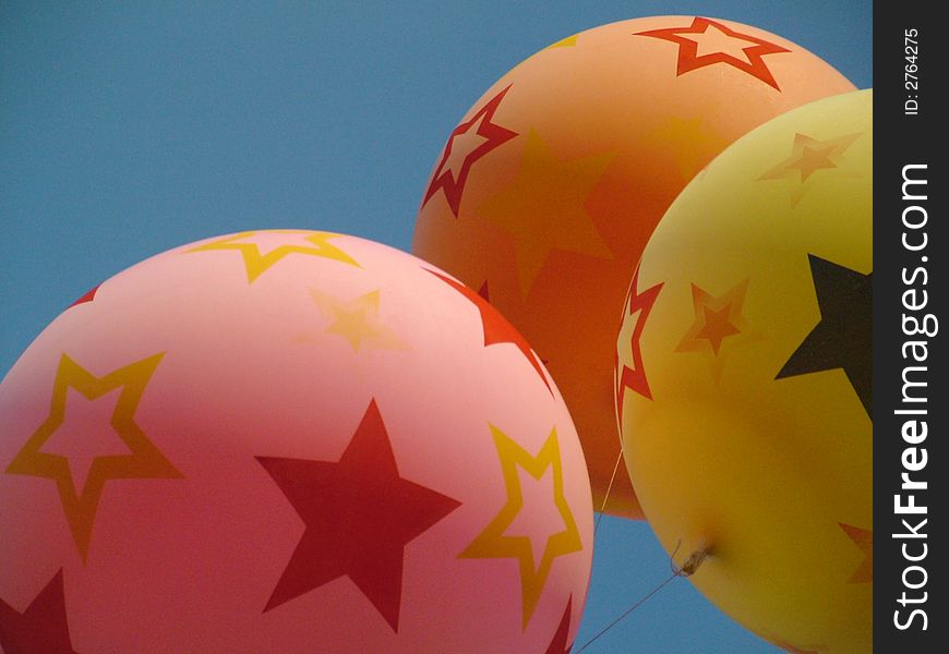 Balloons in the blue sky