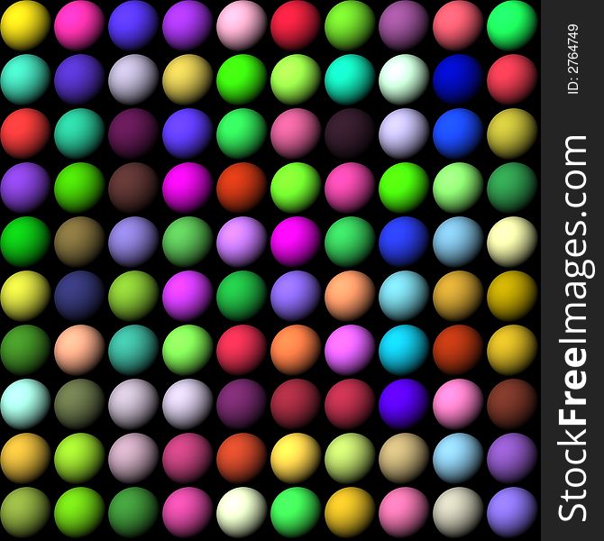 Multicolored balls, seamlessly repeat pattern