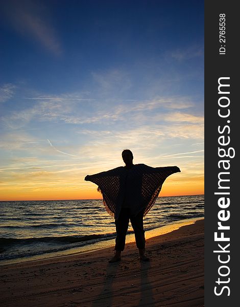 Woman at beach