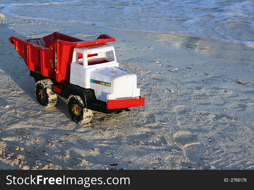 Nice truck on the sandy beach with sea in background. Nice truck on the sandy beach with sea in background...