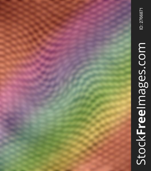 Background of perforated paper for abstract pattern, swirled and twisted, rainbow colored and blurred to soften. Background of perforated paper for abstract pattern, swirled and twisted, rainbow colored and blurred to soften