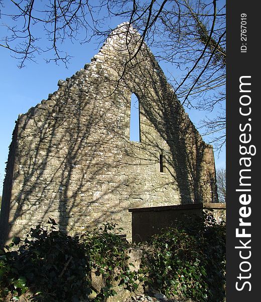 Ruins of old church dating to the 11th century in west of Ireland. Ruins of old church dating to the 11th century in west of Ireland