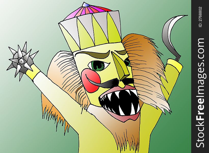 Psychotic Nutcracker King Going on a Rampage