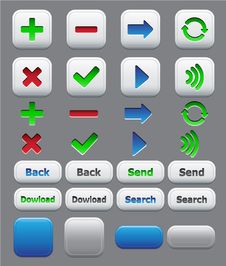 Application Icons Color Set Stock Photo