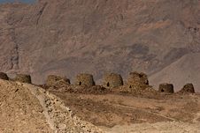 The Beehve Tombs At Jabal Misht, Sultanate Of Oman Royalty Free Stock Photos The Beehve Tombs At Jabal Misht, Sultanate Of Oman Royalty Free Stock Photos