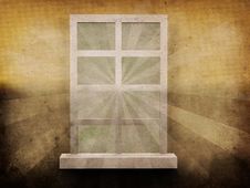 Window On Grunge Background Royalty Free Stock Photos Window On Grunge Background Royalty Free Stock Photos